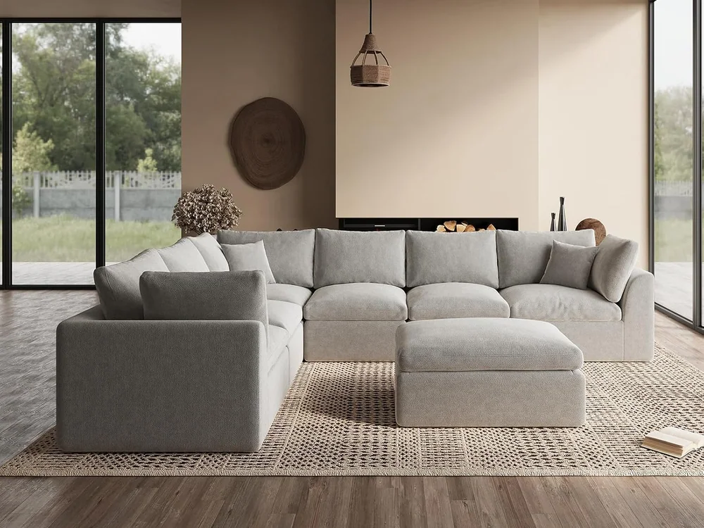 Ohllob 7-Seat Cloud Island in Light Grey, view 2