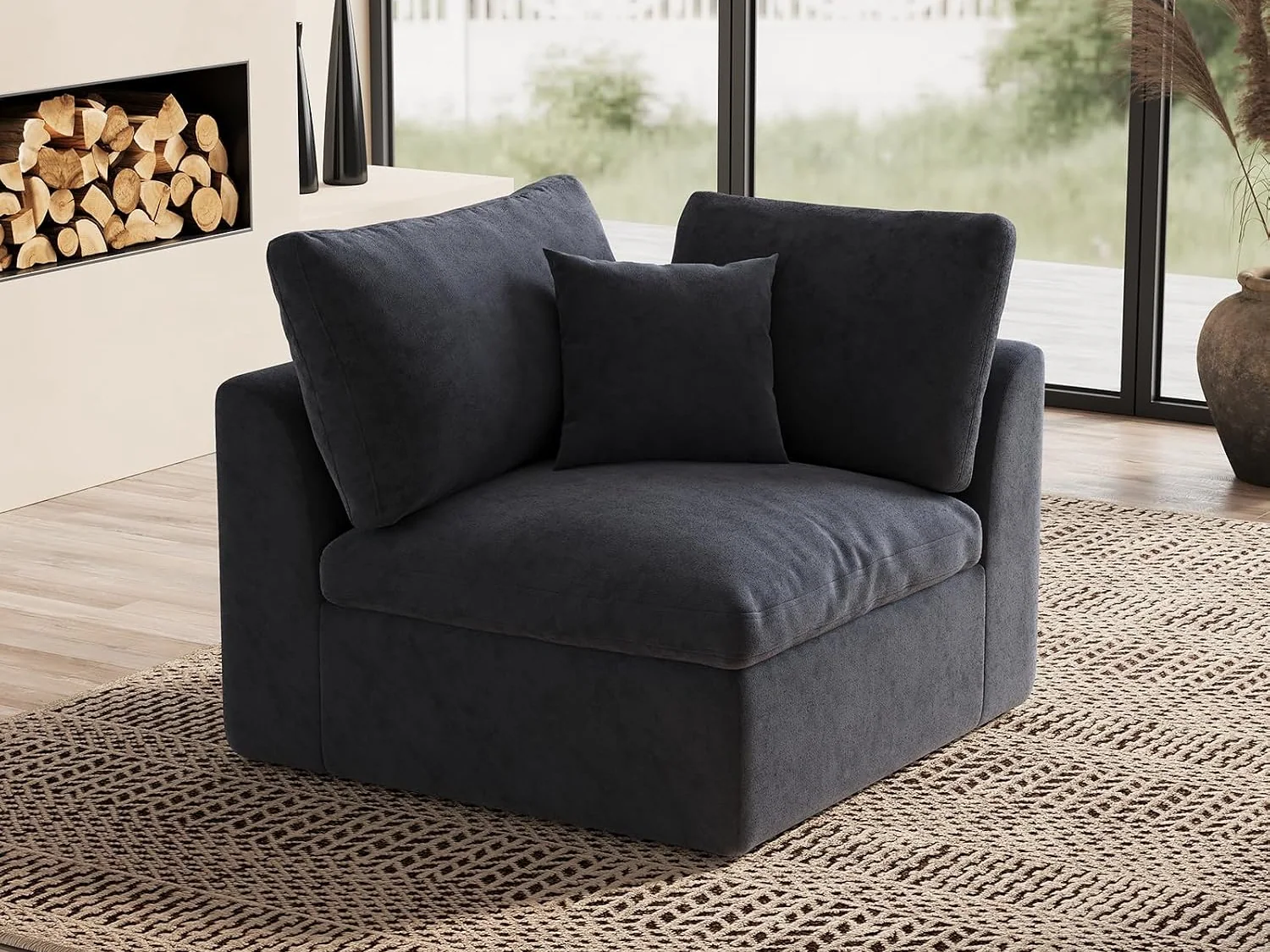 Ohllob Cloud Corner Module in Dark Grey