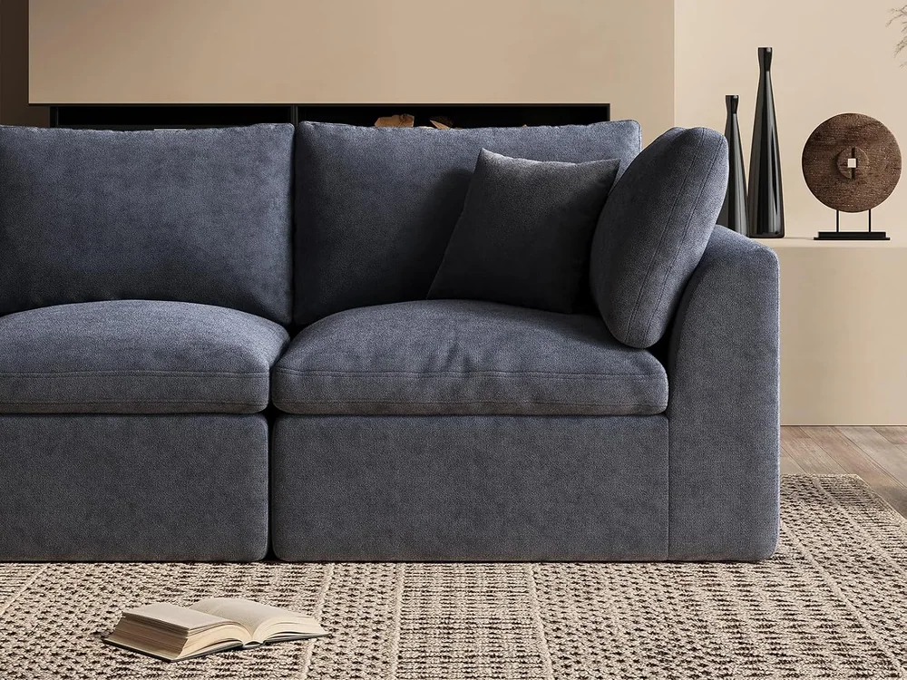 Ohllob 110" Cloud U Sectional in Dark Grey, view 3