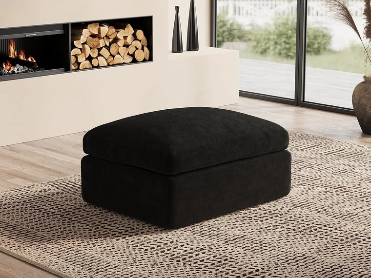 Ohllob Cloud Ottoman Module in Black