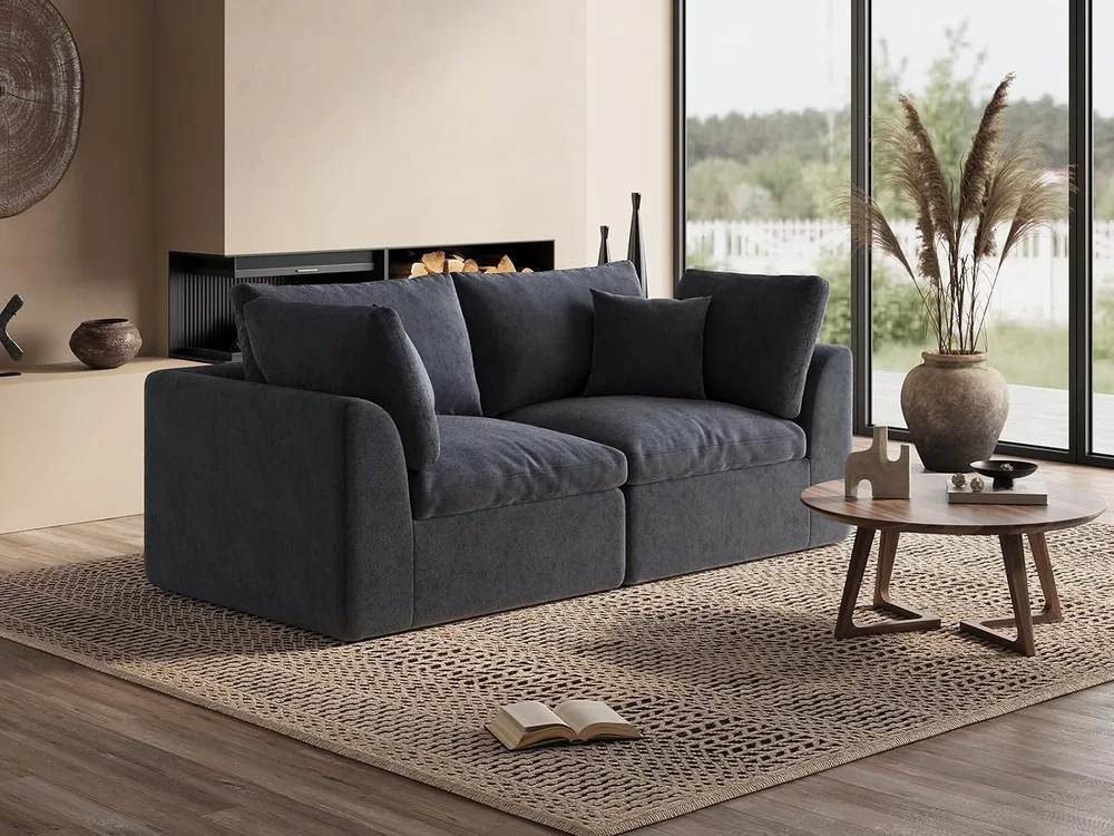 Ohllob 78.9" Cloud Loveseat in Dark Grey, view 2