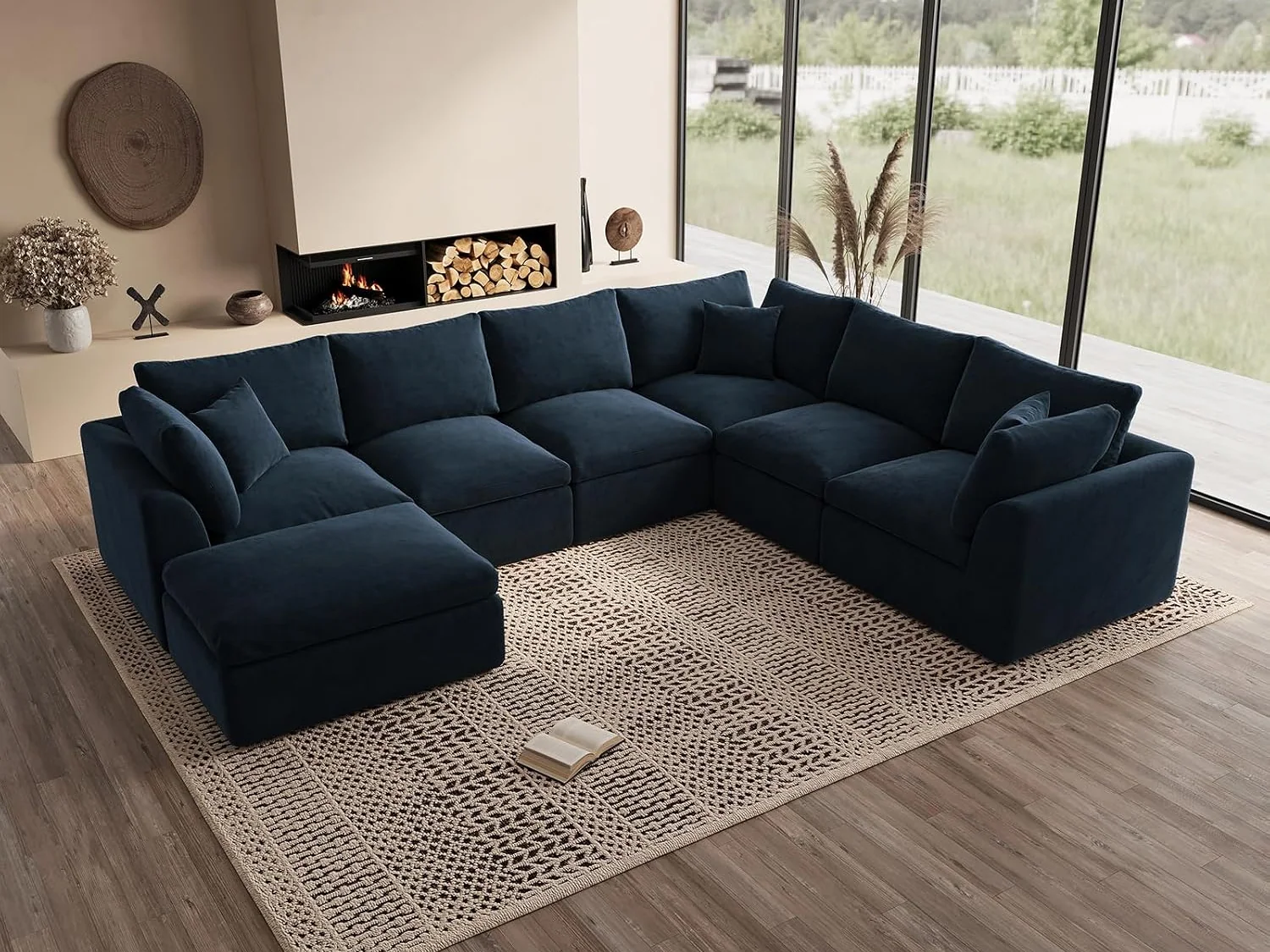 Ohllob 7-Seat Cloud Island in Dark Blue