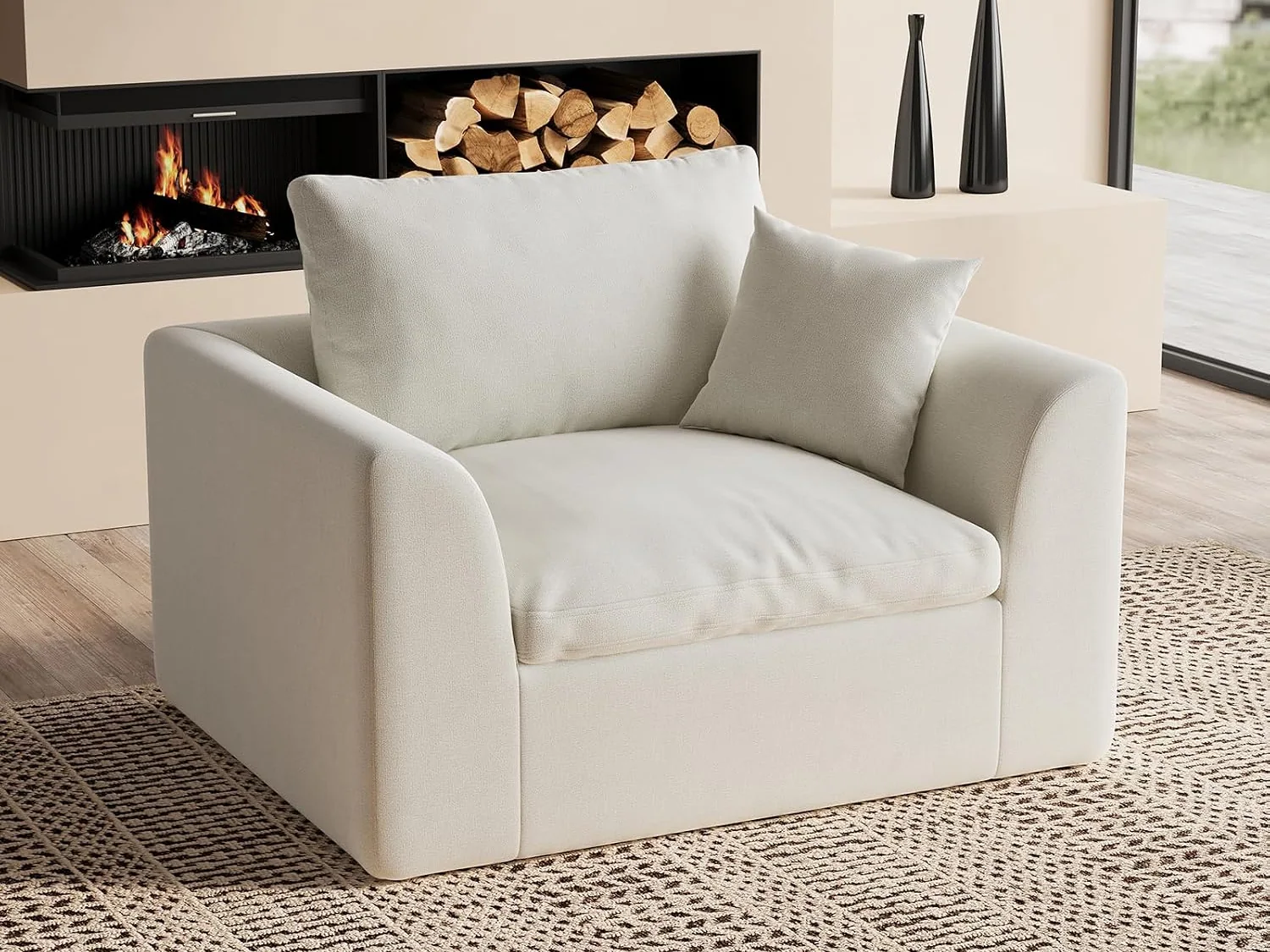 Ohllob 48.6" Cloud Single Seat in Warm White