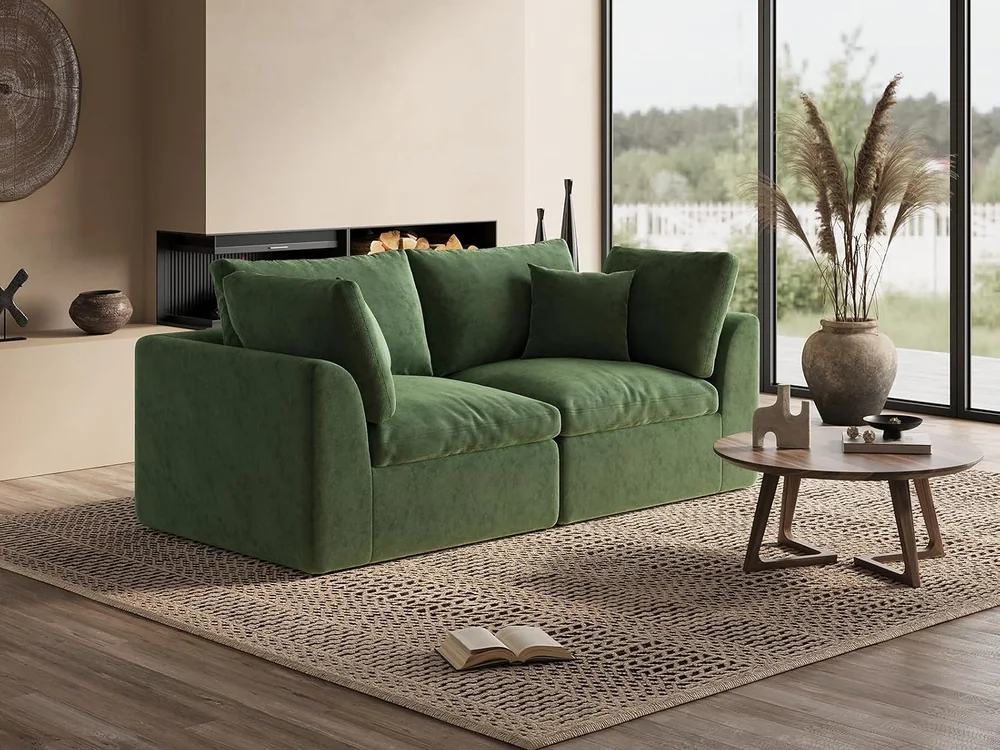 Ohllob 78.9" Cloud Loveseat in Green, view 2