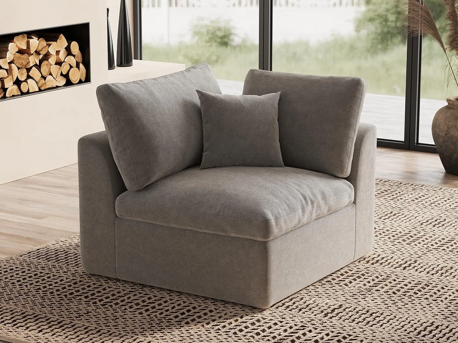 Ohllob Cloud Corner Module in Light Grey